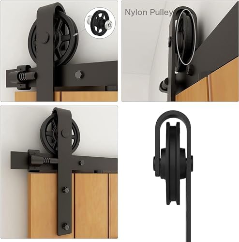  WOLFBIRD Schiebetürbeschlag Schwarz für 168CM/5.5FT Schiebetüren
| WOLFBIRD Laufschiene und Rollen Set für 168CM/5.5FT 