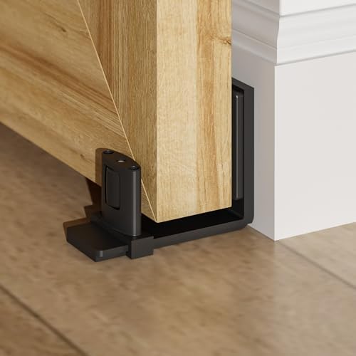 Wolfbird Einstellbar Bodenführung für Schiebetüren - Klassisches Doppelrad Design - Flacher Style für Wohnzimmerschränke